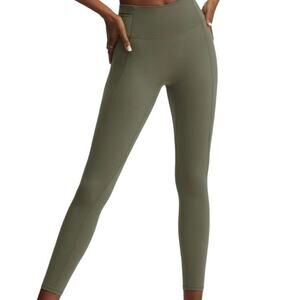 Fabletics High Waisted Utility Hike Leggings 7/8 Olive Green Size Large